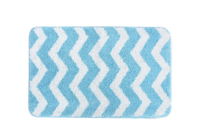 Studiotex Коврик для ванной из микрофибры ZIGZAG Light blue 45*75, BM4575ZZ01BL