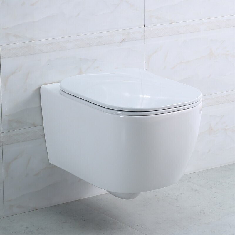 BelBagno GENOVA Унитаз подвесной безободковый скреплением BB1102CH  c cидением soft close BB1102SC 