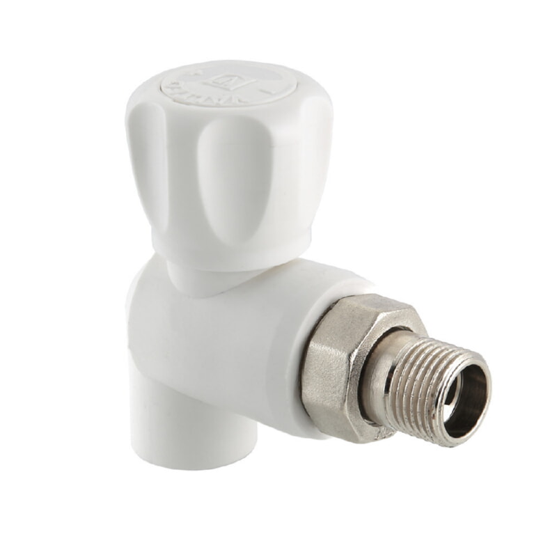 Valtec VT.718 Шаровой кран 20х1/2" для радиатора угловой, белый