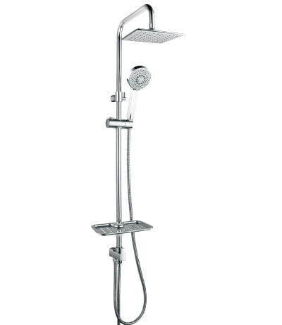 Lemark LM8803C Душевой гарнитур с регулируемой высотой штанги и верхней душевой лейкой "Тропический дождь"