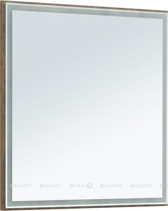 AQUANET Nova Lite 75 Зеркало цв.дуб рустикальный (249513)
