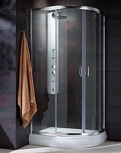 Radaway Premium Plus E 1900 Полукруглый асимметричный душ. угол с двустворчатой раздижной дверью стекло 5мм