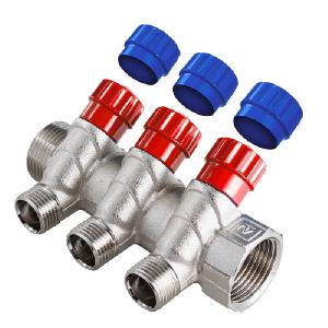 Valtec Коллектор регулировочный наружняя резьба 4 выхода х1х1/2хром VT.560.N 