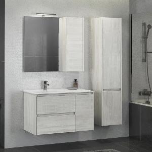 COMFORTY Шкаф-колонна  Бремен 35 дуб белый