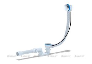 AQUANET Слив-перелив  п/а с сифоном EMS701 для акрил ванн, хром 580 мм эконом (187832)