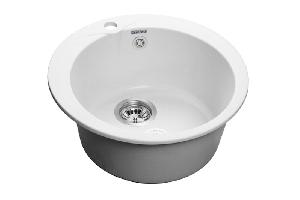 Gran Fest Мойка комп. Rondo GF-R480 (d480) Белый круглая