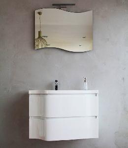 BelBagno Formica  80 комплект мебели(BB800D База под раковину подвесная, с двумя выкатными ящиками, с доводчиками, со скрытыми (фрезерованными) ручками в плоскости фасада,800x500x510 +BB800B Раковина из искусственного мрамора, 800*500*140 мм