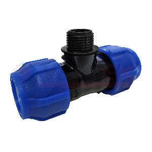 ValFex Тройник ПНД компр. переходной с наружной резьбой 25-1/2"-25  (75/15) VALFEX